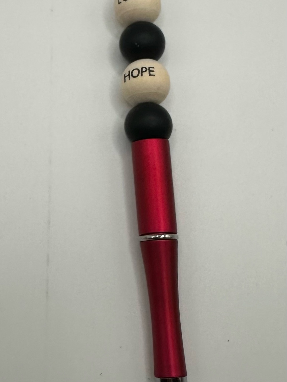 Red Beaded Home Accent with 'Hope' Beads